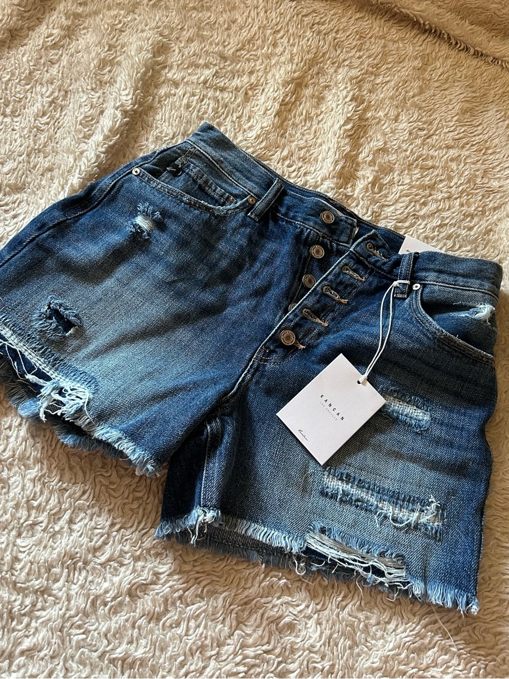 Kancan Distressed Jean Shorts